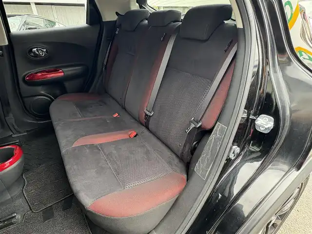 日産 ジューク 15RX パーソナライゼーション 三重県 2015(平27)年 9万km スーパーブラック ♪ワンオーナー /インテリジェントキー/プッシュスタート/アイドリングストップ/純正ナビ/・AUX・CD・SD録音/・USB・フルセグ/・DVD再生/・Bluetoothオーディオ/・バックカメラ/ドライブレコーダー/純正17インチAW/フォグライト/オートライト/ウィンカーミラー/オートリトラクタブルミラー/ヘッドライトレベライザー/プライバシーガラス/フロアマット/ドアバイザー/ETC
