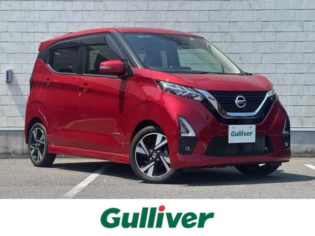 日産 デイズ ハイウェイスターX 大阪府 2021(令3)年 0.5万km スパークリングレッドM 純正９型ナビ(mm321d-ｌ)/フルセグ/Bluetooth/CD/DVD/アラウンドビューモニター　/エマージェンシーブレーキ　/セーフティシールド　/ＬＥＤヘッドライト　/ステアリングスイッチ　/ＥＴＣ　/プッシュスタート　/スマートキー×２/純正アルミホイール　/オートライト