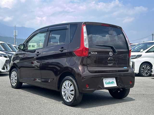 日産 デイズ X 山梨県 2014(平26)年 2.4万km モカブラウンP アイドリングストップ/Ｗエアバッグ/エンジンスタートボタン　/オートエアコン/スペアキースマートキー/ＡＵＸ端子　/ドライブレコーダー　/純正フロアマット　/ＡＢＳ/パワステ　/パワーウインドウ