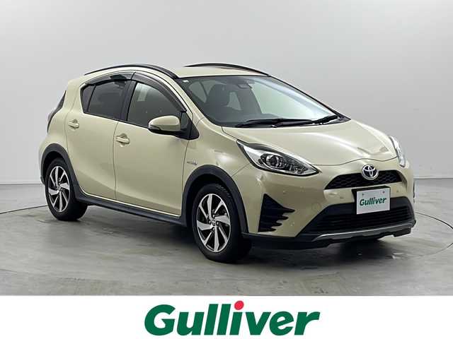 トヨタ アクア クロスオーバー グラム 栃木県 2018(平30)年 3.7万km ベージュ 社外SDナビ(ECLIPSE AVN-R9W)/・Bluetooth/フルセグTV/・CD/DVD/SD/USB/・AM/FM/トヨタセーフティセンス/・プリクラッシュセーフティ/・前後クリアランスソナー/・レーンディパーチャーアラート/・オートハイビーム/・先行者発進お知らせ/バックカメラ/ビルトインETC/コンビネーションシート(合皮)/ドアバイザー/ハロゲンヘッドライト/純正16インチアルミホイール/純正フロアマット/Wエアバッグ/スマートキー×2本/保証書、取扱説明書