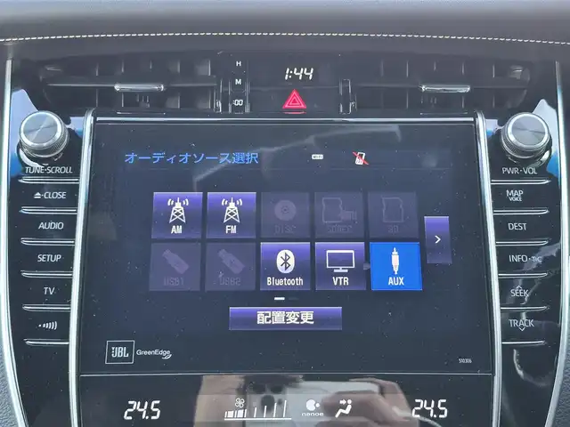 トヨタ ハリアー プログレス 宮城県 2019(令1)年 5.3万km スパークリングブラックパールクリスタルシャイン モデリスタエアロ（F/S/R）/セーフティセンス/・プリクラッシュセーフティ/・レーンディパーチャーアラート/・アダプティブハイビーム/・レーダークルーズコントロール/インテリジェントクリアランスソナー/JBLプレミアムサウンドシステム/メーカーナビ/(フルセグTV/CD/DVD/BL/BT/SD/USB/AUX)/パノラミックビューモニター/ドライブレコーダー前後/ビルトインETC/オートエアコン(ナノイー)/MTモード付AT/ハーフレザーシート/パワーシート/革巻きステアリング/ステアリングスイッチ/オートライト/アイドリングストップ/ふらつき防止/プッシュスタート＆スマートキー/ウインカー付き電動格納ミラー/フロアマット/LEDヘッドライト/フォグランプ/純正18インチAW