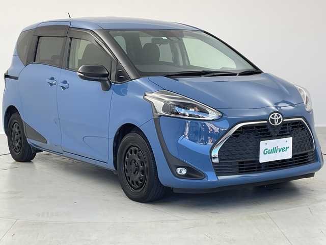 トヨタ シエンタ ファンベースG 茨城県 2021(令3)年 2.8万km グレイッシュブルー 純正ナビ　/AM/FM/CD/DVD/SD/フルセグＴＶ　/Ｂｌｕｅｔｏｏｔｈ　/バックモニター　/トヨタセーフティセンス　/レーンキープアシスト　/オートハイビーム　/コーナーセンサー　/ＬＥＤヘッドライト　/両側電動スライドドア/衝突軽減ブレーキ/ビルトインETC