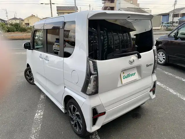 ダイハツ タント カスタム X 静岡県 2020(令2)年 3.8万km シャイニングホワイトパール 禁煙車/純正ナビ：NMZK-W72D /記録簿/(CD/DVD/BT/フルセグTV)/両側パワースライドドア/オート機能付電格ミラー/シートヒーター(前席)/シートバックテーブル/ステアリングリモコン/スマートアシスト/・衝突回避支援ブレーキ機能/・衝突警報機能/・車線逸脱警報機能/・ブレーキ制御付誤発進抑制機能/・先行車発進お知らせ機能/アダプディブドライビングビーム/コーナーセンサー/進入禁止標識誤認機能/運転席ロングスライドシート/プッシュスタート・スマートキー