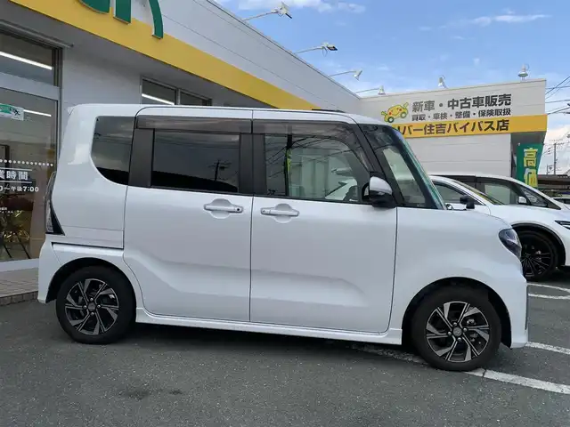 ダイハツ タント カスタム X 静岡県 2020(令2)年 3.8万km シャイニングホワイトパール 禁煙車/純正ナビ：NMZK-W72D /記録簿/(CD/DVD/BT/フルセグTV)/両側パワースライドドア/オート機能付電格ミラー/シートヒーター(前席)/シートバックテーブル/ステアリングリモコン/スマートアシスト/・衝突回避支援ブレーキ機能/・衝突警報機能/・車線逸脱警報機能/・ブレーキ制御付誤発進抑制機能/・先行車発進お知らせ機能/アダプディブドライビングビーム/コーナーセンサー/進入禁止標識誤認機能/運転席ロングスライドシート/プッシュスタート・スマートキー
