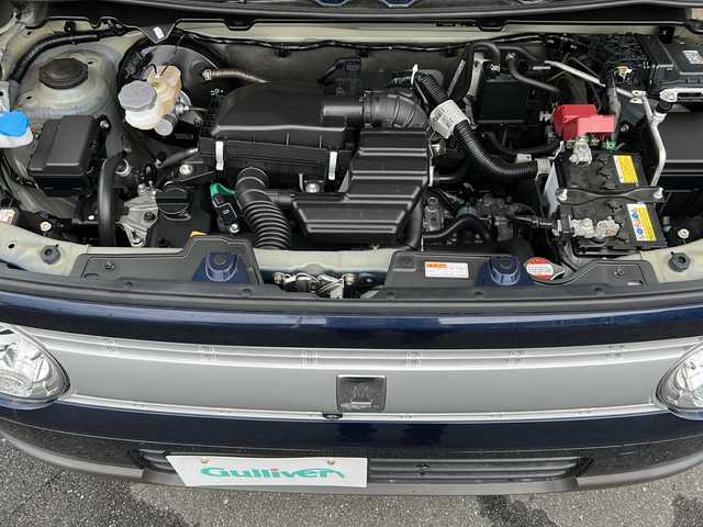 スズキ ラパン X 山口県 2022(令4)年 0.3万km ノクターンブルーパール デュアルカメラブレーキサポート/誤発進抑制機能/リヤパーキングセンサー/後退時ブレーキサポート/車線逸脱警報機能/ふらつき警報機能/LEDヘッドランプ/オートライト/ハイビームアシスト/アイドリングストップ/シートヒーター【D＋N席】/スマートキー/プッシュスタート/運転席・助手席シートヒーター/純正フロアマット/14インチ純正アルミホイール/取扱説明書/保証書