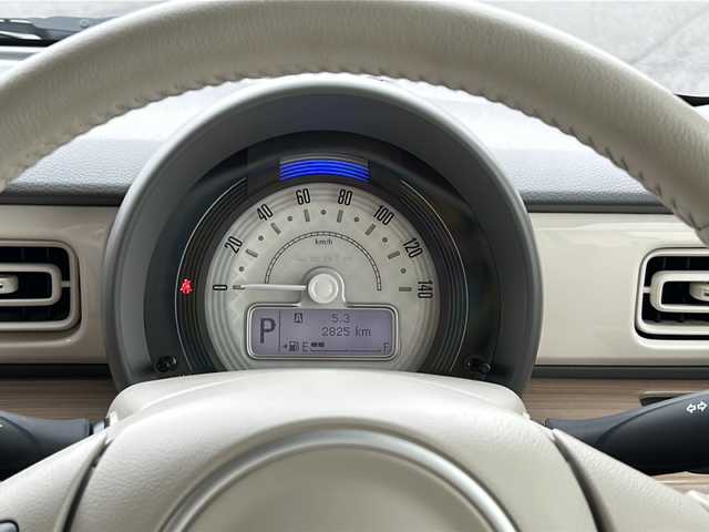 スズキ ラパン X 山口県 2022(令4)年 0.3万km ノクターンブルーパール デュアルカメラブレーキサポート/誤発進抑制機能/リヤパーキングセンサー/後退時ブレーキサポート/車線逸脱警報機能/ふらつき警報機能/LEDヘッドランプ/オートライト/ハイビームアシスト/アイドリングストップ/シートヒーター【D＋N席】/スマートキー/プッシュスタート/運転席・助手席シートヒーター/純正フロアマット/14インチ純正アルミホイール/取扱説明書/保証書
