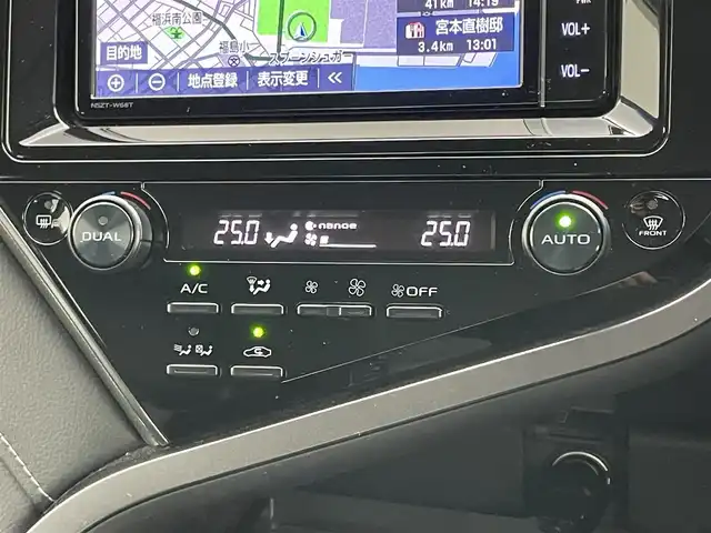 トヨタ カムリ WS 岡山県 2019(平31)年 8.6万km スティールブロンドM ワンオーナー/純正ナビ/【Bluetooth/フルセグTV】/型番:NSZT-W68T/バックカメラ/レーダークルーズコントロール/インナーミラー型ドライブレコーダー（前後）/運転席パワーシート/パドルシフト/オートブレーキホールド/衝突軽減ブレーキ/オートハイビーム/ブラインドスポットモニター/禁煙車/LEDヘッドライト/フォグランプ/ビルトインETC/ドアバイザー/保証書/取扱説明書/スマートキー×1