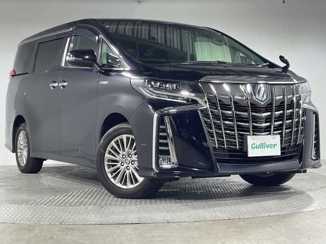 トヨタ アルファードハイブリット S 神奈川県 2020(令2)年 4万km スパークリングブラックパールクリスタルシャイン 4WD/純正ディスプレイオーディオ/コネクトナビ/CD DVD/Bluetooth　USB　Miracast/両側電動スライドドア/AC100Vコンセント/セーフティセンス/プリクラッシュセーフティ/レーントレーシングアシスト/レーンディパーチャーアラート/レーダークルーズコントロール/オートマチックハイビーム/ロードサインアシスト/パーキングサポートブレーキ/先行車発進お知らせ機能/前後ソナー/純正ビルトインETC/革巻きステアリング/2列目オットマン/社外ワイヤレス充電/EV/ECOモード/SOSコール/nanoe/社外前後ドライブレコーダー/電動パーキングブレーキ/オートブレーキオールド/プッシュスタート/スマートキー/2眼LEDヘッド/フォグランプ/オートライト/純正リアスポイラー/純正17インチアルミホイール/