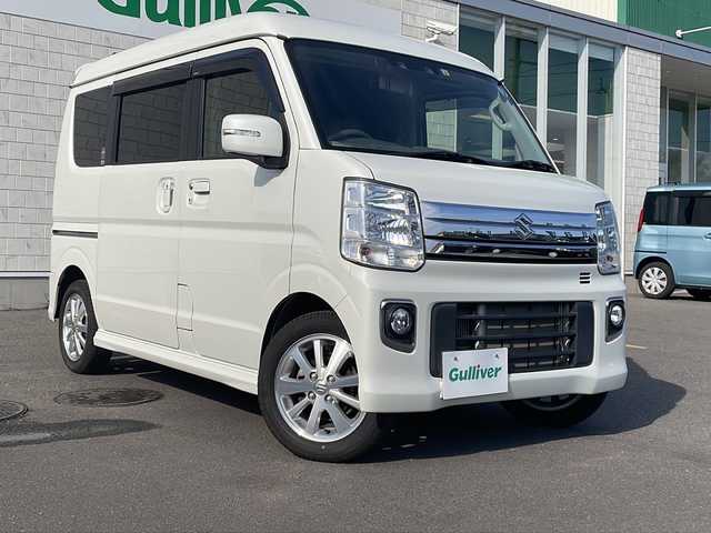 スズキ エブリィ ワゴン PZターボ スペシャル ハイルーフ 香川県 2022(令4)年 5.4万km パールホワイト 純正ナビ／バックカメラ／両側パワースライドドア／フルセグＴＶ／ＥＴＣ／シートヒーター／ドラレコ／コーナーセンサー／衝突軽減ブレーキ／ＨＩＤヘッドライト／オートライト／アイドリングストップ