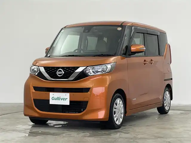 日産 ルークス X 群馬県 2021(令3)年 2.3万km プレミアムサンシャインオレンジ 純正ナビ　フルセグ　全方位カメラ　片側パワースライドドア　車線逸脱警報　オートマチックハイビーム　先行車両発信通知機能　ドライブレコーダー　ＥＴＣ　プッシュスタート　スマートキー　ＡＢＳ　フロアマット