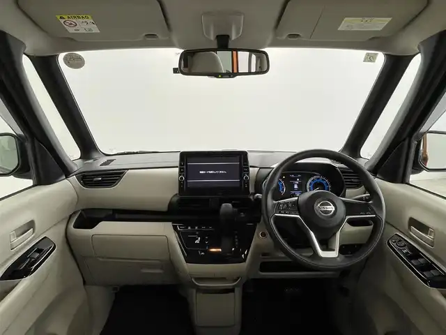 日産 ルークス X 群馬県 2021(令3)年 2.3万km プレミアムサンシャインオレンジ 純正ナビ　フルセグ　全方位カメラ　片側パワースライドドア　車線逸脱警報　オートマチックハイビーム　先行車両発信通知機能　ドライブレコーダー　ＥＴＣ　プッシュスタート　スマートキー　ＡＢＳ　フロアマット