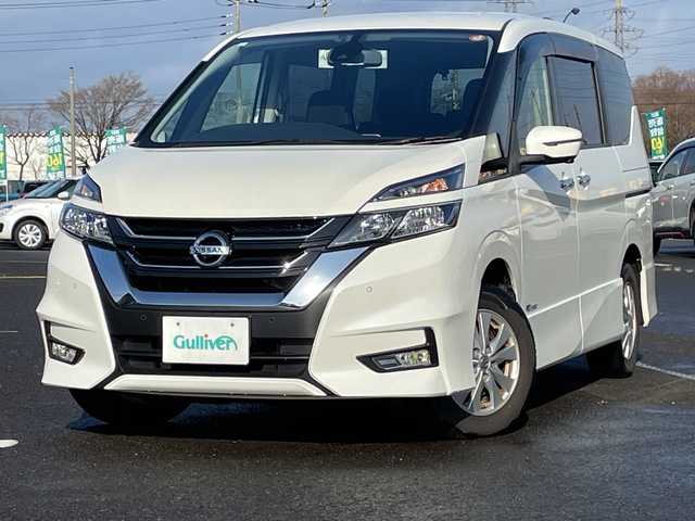 日産 セレナ ハイウェイスター 道央・札幌 2017(平29)年 14.8万km ブリリアントホワイトパール ４WD/純正SDナビ/AM/FM/BT/SD/CD/AUX/フルセグ/衝突被害軽減ブレーキ/横滑り防止装置/クルーズコントロール/パーキングアシスト/クリアランスソナー/バックカメラ/サイドカメラ/フロントカメラ/全方位カメラ/アラウンドビューモニター/ビルトインETC/アイドリングストップ/ECOMODE/両側パワースライドドア/革巻きステアリング/ステアリングリモコン/プッシュスタート/スマートキー/キセノンヘッドライト/オートライト/ヘッドライトレベライザー/電動格納ミラー/ウィンカーミラー/純正フロアマット/ドアバイザー/スペアキー