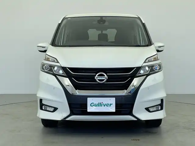 日産 セレナ ハイウェイスター プロパイロットED 群馬県 2016(平28)年 6.1万km ブリリアントホワイトパール 純正９型ナビ　後席モニター　Ｂモニター　プロパイロット　レーダークルーズ　衝突軽減ブレーキ　レーンキープ　前後コーナーセンサー　両側パワスラ　ビルトインＥＴＣ　前後ドラレコ　ＬＥＤヘッド　プッシュスタート　スマートキー　純正アルミ