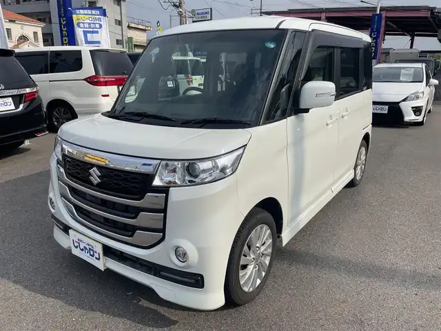 スズキ スペーシア カスタム Z 和歌山県 2017(平29)年 4.8万km クリスタルホワイトP (株)IDOMが運営する【じしゃロン和歌山店】の自社ローン専用車両になります。こちらは現金またはオートローンご利用時の価格です。自社ローンご希望の方は別途その旨お申付け下さい/片側パワースライドドア/LEDヘッドランプ/シートヒーター/ステアリングスイッチ/オートライト/オートエアコン/プッシュスタート/スマートキー/アイドリングストップ