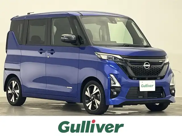 日産 ルークス HWS Gターボ プロパイロットED 滋賀県 2022(令4)年 4.2万km アトランティックブルー 純正メモリーナビ/・MJ121D-W/・SD/Bluetooth/USB/iPod/プロパイロット/追従クルーズコントロール/両側自動スライドドア/革巻ステアリング/オートホールドブレーキ/純正LEDヘッドライト/オートライト/コーナーセンサー/ウィンカーミラー/純正15AW/フォグライト/プッシュスタート