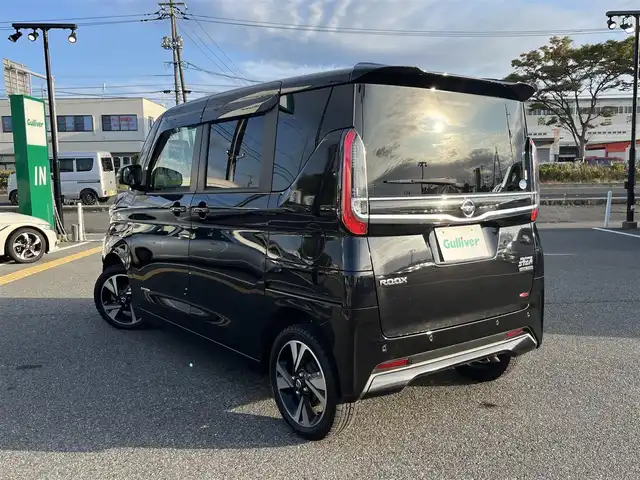 日産 ルークス HWS Gターボ プロパイロットED 鳥取県 2020(令2)年 3.8万km ブラック ４WD・ターボ車/純正9インチナビ/フルセグ/DVD/CD/BT/USB/アラウンドビューモニター/ドライブレコーダー・ETC/プロパイロット/エマージェンシーブレーキ/レーンキープアシスト/両側パワースライドド/前席シートヒーター/LEDヘットライト/レザー調シートカバー/純正15インチアルミホイール/プッシュエンジンスタート/アイドリングストップ