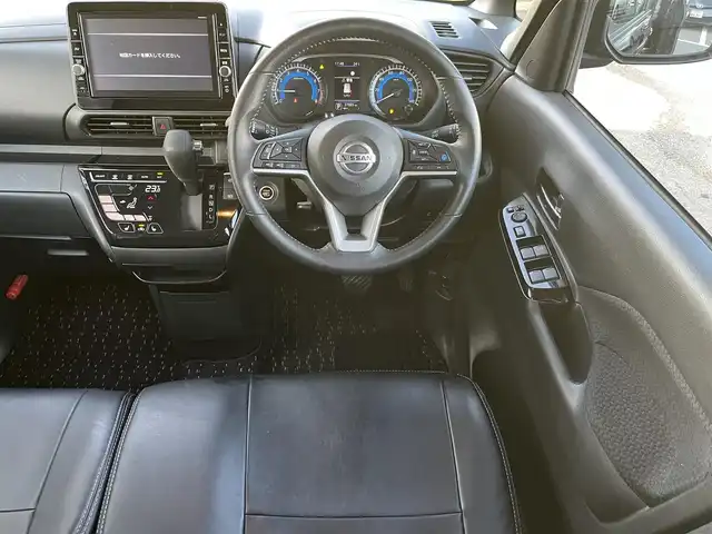 日産 ルークス HWS Gターボ プロパイロットED 鳥取県 2020(令2)年 3.8万km ブラック ４WD・ターボ車/純正9インチナビ/フルセグ/DVD/CD/BT/USB/アラウンドビューモニター/ドライブレコーダー・ETC/プロパイロット/エマージェンシーブレーキ/レーンキープアシスト/両側パワースライドド/前席シートヒーター/LEDヘットライト/レザー調シートカバー/純正15インチアルミホイール/プッシュエンジンスタート/アイドリングストップ