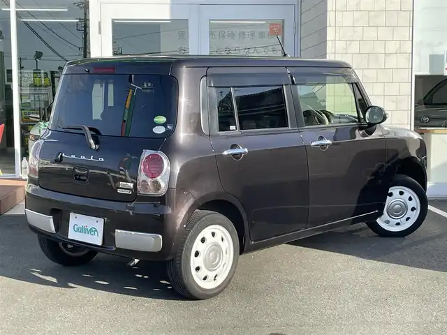 スズキ ラパン ショコラ X 愛知県 2014(平26)年 5.1万km アーバンブラウンパールメタリック ・純正メモリーナビ/・ワンセグテレビ/・Bluetooth/AUX接続機能/・バックカメラ/・ETC/・合成皮革シート/・ベンチシート/・純正14インチアルミホイール/・純正HIDヘッドライト/・オートライト/・スマートキー/・プッシュスタート/・オートエアコン/・アイドリングストップ