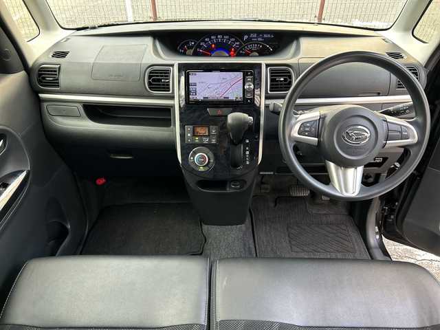 ダイハツ タント カスタム X トップED SA Ⅲ 広島県 2017(平29)年 9.7万km ブラックマイカメタリック 禁煙車/ワンオーナー/スマートアシストIII/・衝突軽減ブレーキ/・車線逸脱警報/・誤発進抑制制御/・オートハイビーム/・先行車発進お知らせ/社外ナビ（AVIC-RW800）/・フルセグ/CD/DVD/MSV/SD/Bluetooth/バックカメラ/ステアリングスイッチ/オートライト/HIDヘッドライト/フォグランプ/片側パワースライドドア/ハーフレザーシート/運転席シートヒーター/スマートキー/プッシュスタート/ETC/純正ドアバイザー/純正14インチアルミホイール車載（サマータイヤ）