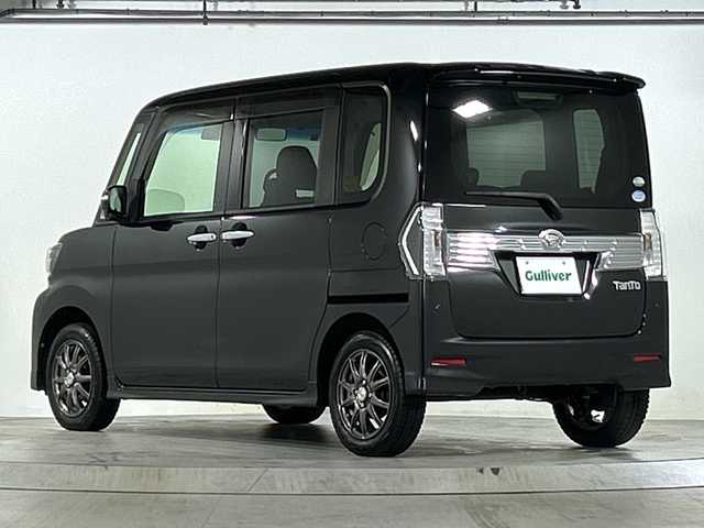 ダイハツ タント カスタム X トップED SA Ⅲ 広島県 2017(平29)年 9.7万km ブラックマイカメタリック 禁煙車/ワンオーナー/スマートアシストIII/・衝突軽減ブレーキ/・車線逸脱警報/・誤発進抑制制御/・オートハイビーム/・先行車発進お知らせ/社外ナビ（AVIC-RW800）/・フルセグ/CD/DVD/MSV/SD/Bluetooth/バックカメラ/ステアリングスイッチ/オートライト/HIDヘッドライト/フォグランプ/片側パワースライドドア/ハーフレザーシート/運転席シートヒーター/スマートキー/プッシュスタート/ETC/純正ドアバイザー/純正14インチアルミホイール車載（サマータイヤ）