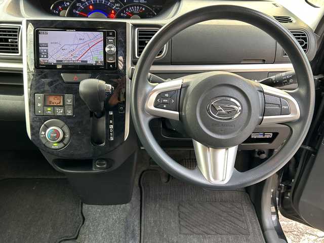 ダイハツ タント カスタム X トップED SA Ⅲ 広島県 2017(平29)年 9.7万km ブラックマイカメタリック 禁煙車/ワンオーナー/スマートアシストIII/・衝突軽減ブレーキ/・車線逸脱警報/・誤発進抑制制御/・オートハイビーム/・先行車発進お知らせ/社外ナビ（AVIC-RW800）/・フルセグ/CD/DVD/MSV/SD/Bluetooth/バックカメラ/ステアリングスイッチ/オートライト/HIDヘッドライト/フォグランプ/片側パワースライドドア/ハーフレザーシート/運転席シートヒーター/スマートキー/プッシュスタート/ETC/純正ドアバイザー/純正14インチアルミホイール車載（サマータイヤ）