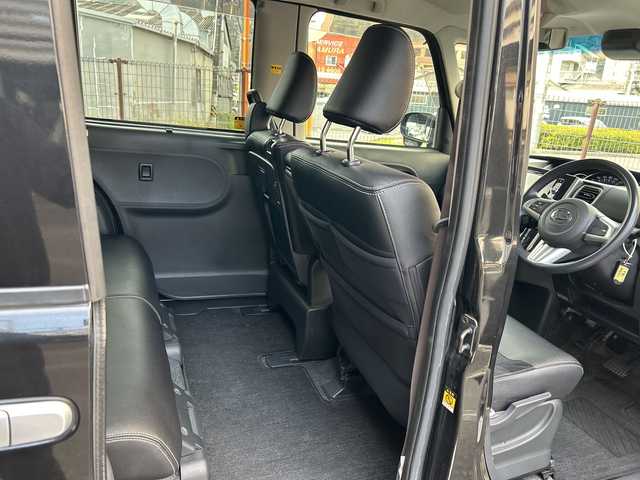 ダイハツ タント カスタム X トップED SA Ⅲ 広島県 2017(平29)年 9.7万km ブラックマイカメタリック 禁煙車/ワンオーナー/スマートアシストIII/・衝突軽減ブレーキ/・車線逸脱警報/・誤発進抑制制御/・オートハイビーム/・先行車発進お知らせ/社外ナビ（AVIC-RW800）/・フルセグ/CD/DVD/MSV/SD/Bluetooth/バックカメラ/ステアリングスイッチ/オートライト/HIDヘッドライト/フォグランプ/片側パワースライドドア/ハーフレザーシート/運転席シートヒーター/スマートキー/プッシュスタート/ETC/純正ドアバイザー/純正14インチアルミホイール車載（サマータイヤ）