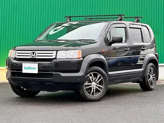 ホンダ クロスロード 18X 宮城県 2007(平19)年 10.1万km ナイトシェイドメタリック 4WD/社外SDナビ/【CD・DVD・SD・BT・フルセグTV】/バックカメラ/社外16インチAW/社外前後ドライブレコーダー/社外ルーフキャリア/電動格納ミラー/ステアリングスイッチ/横滑り防止装置/キーレス/スペアキー/ETC