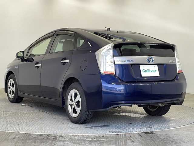 トヨタ プリウス ＰＨＶ S 栃木県 2012(平24)年 4.1万km ダークブルーマイカ 純正ナビ(NSZN-W61G)/(フルセグ・Bluetooth・CD・DVD・SD)/バックカメラ/プラグインHV/充電プラグ積込/ビルトインETC/前方ドラレコ/前席シートヒーター/禁煙車/HIDヘッドライト/オートライト/プッシュスタート/スマートキー/スペアキー/ステアリングスイッチ/電動格納ミラー/純正アルミホイール/純正フロアマット/ドアバイザー