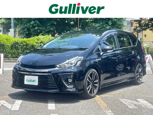 トヨタ プリウス α S ツーリングセレクション G’s 神奈川県 2017(平29)年 2.2万km アティチュードブラックマイカ ワンオーナー/ディーラーOPナビ(9インチ)/CD/DVD/Bluetooth/地デジ/バックカメラ/ETC2.0/スウェード調/合皮コンビシート/LEDヘッドライト/オートライト/Gs専用18インチアルミ/スマートキー/保証書/取説/スペアキーあり