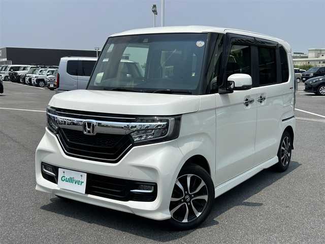 ホンダ Ｎ ＢＯＸ カスタム G EX ホンダセンシング 奈良県 2018(平30)年 5万km プレミアムホワイトパールⅡ 純正ナビ(フルセグ、/DVD、CD、BT、SD)/バックカメラ　/ホンダセンシング　/片側パワースライドドア　/ETC　/レーダークルーズコントロール　/Bluetooth　/コーナーセンサー　/フォグランプ　/USB入力端子　/カーテンエアバッグ　/LEDライト/レーンキープアシスト/オートライト/衝突軽減ブレーキ/チップアップシート
