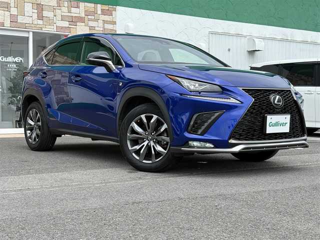 レクサス ＮＸ 300 Fスポーツ 徳島県 2017(平29)年 3.4万km ヒートブルーコントラストレイヤリング 純正メーカーナビ/　ラジオ/BT/SD/フルセグ/DISC/USB/AUX/サンルーフ/レクサスセーフティーシステム/パノラミックビューモニター/ドライブレコーダー/レーダークルーズコントロール/パワーバックドア/ビルトインETC2.0/3限LEDオートヘッドライト/シートヒーター/ステアリングヒーター/ベンチレーター/コーナーセンサー/純正フロアマット/ドアバイザー/ブラインドスポットモニター/パドルシフト/シートメモリ/アクティブサウンドコントロール/フォグライト/ドアバイザー