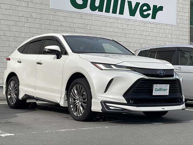 トヨタ ハリアー ハイブリッド Z レザーパッケージ 静岡県 2021(令3)年 6.8万km ホワイトパールクリスタルシャイン JBLサウンドシステム/純正ナビ/地デジTV/Bluetooth/バックカメラ/モデリスタエアロ/レザーシート/シートヒーター/ベンチレーション/ステアリングヒーター/デジタルインナーミラー/2.0ETC/ブラインドスポットモニター/スマートキー/スペアキー/保証書/取説
