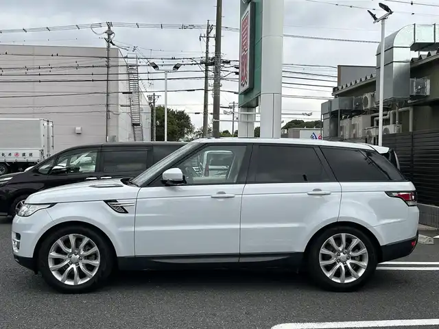 ランドローバー レンジローバースポーツ HSE 埼玉県 2017(平29)年 5.8万km パール リヤシートエンターテイメント/白革シート/ステアリングヒーター/メモリナビ/フルセグテレビ/バックカメラ/アイドリングストップ/クルーズコントロール/サンルーフ/プッシュスタート/パワーバックドア/ETC/保証書/取扱説明書