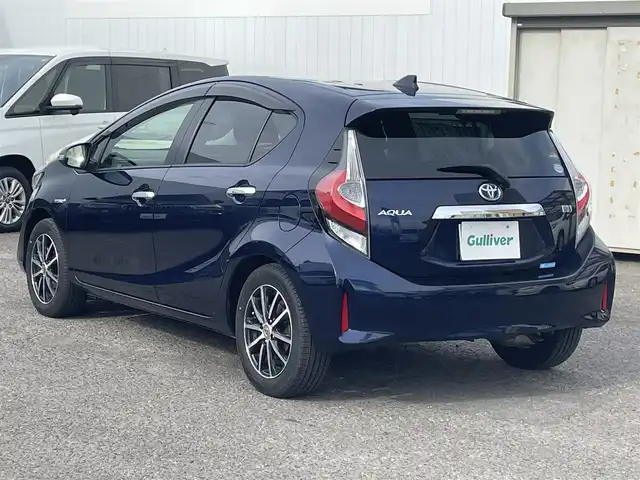 トヨタ アクア 福島県 2018(平30)年 4.8万km ダークブルーマイカ 純正SDナビ/フルセグテレビ/バックカメラ/ビルトインETC/クルーズコントロール/社外15インチAW/前席シートヒーター/プッシュスタート/スタッドレスタイヤ積込