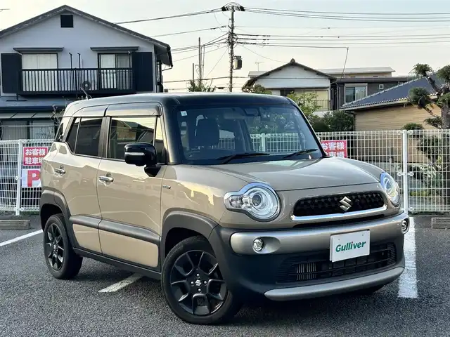 スズキ クロスビー HYBRID MZ 静岡県 2020(令2)年 3.7万km キャラバンアイボリーパールメタリック/ブラック 2トーンルーフ ユーザー買取車両/ワンオーナー/純正SDナビ(CN-RZ753W)/　【CD/DVD/BT/地デジフルセグTV】/純正16インチAW/クルーズコントロール/全方位モニター/前席シートヒーター/ドライブレコーダー/パドルシフト/デュアルセンサーブレーキサポート/誤発進抑制機能/後退時ブレーキサポート/後方誤発進抑制機能/リアパーキングセンサー/アイドリングストップシステム/ビルトインETC/スマートキー/プッシュスタート/USBポート/新車時保証書/取扱説明書