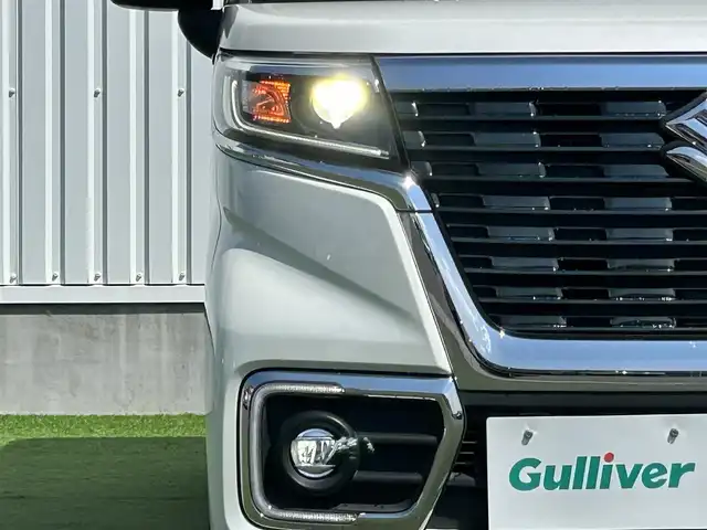 スズキ スペーシア カスタム HYBRID XS 香川県 2019(令1)年 3.1万km クラッシーブラウンメタリック/ホワイト 2トーンルーフ 社外8インチメモリーナビ/→AM/FM/CD/DVD/Bluetooth/フルセグTV/前後ドライブレコーダー/両側パワースライドドア/ビルトインETC/コーナーセンサー/ハーフレザーシート/シートヒーター（D席）/LEDヘッドライト/プッシュスタート/スマートキー/スペアキー×1/横滑り防止装置/オートライト