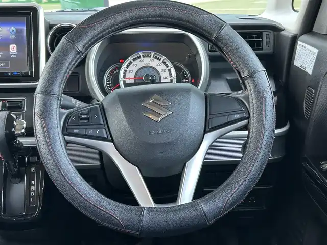 スズキ スペーシア カスタム HYBRID XS 香川県 2019(令1)年 3.1万km クラッシーブラウンメタリック/ホワイト 2トーンルーフ 社外8インチメモリーナビ/→AM/FM/CD/DVD/Bluetooth/フルセグTV/前後ドライブレコーダー/両側パワースライドドア/ビルトインETC/コーナーセンサー/ハーフレザーシート/シートヒーター（D席）/LEDヘッドライト/プッシュスタート/スマートキー/スペアキー×1/横滑り防止装置/オートライト