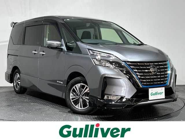 日産 セレナ e－パワー ハイウェイスター V 愛媛県 2021(令3)年 4.4万km ダークメタルグレー １０型ナビ/フルセグ／Ｂｌｕｅｔｏｏｔｈ/全方位カメラ/１１型後席モニター/プロパイロット/衝突軽減ブレーキ/レーンキープアシスト/レーダークルーズコントロール/ＥＴＣ/前方ドライブレコーダー/両側パワースライドドア/オートマチックハイビーム/IMPULエアロ/デジタルインナーミラー/ブラインドスポットモニター