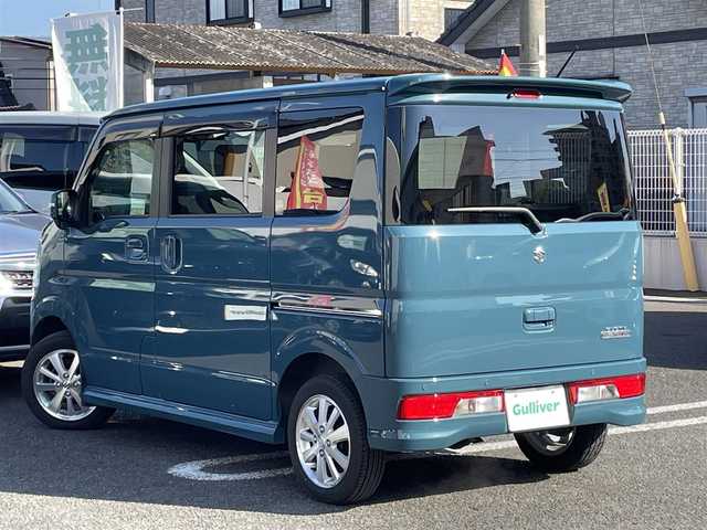 スズキ エブリィ ワゴン PZターボ 大分県 2024(令6)年 0.6万km デニムブルーメタリック ターボ/純正ディスプレイオーディオ 【BTオーディオ/USB】/バックカメラ/左後パワースライドドア/純正14インチアルミホイール/衝突被害軽減システム/前後2カメラドライブレコーダー/リアクリアランスソナー/レーンアシスト/ETC/シートヒーター/充電用USBソケット （Cタイプ）/LEDヘッドライト/フォグランプ/オートライト/ヘッドライトレベライザー/レザーステアリング/ステアリングリモコン/チルトステアリング/ウインカーミラー/横滑り防止装置/アイドリングストップ/エンジンプッシュスタート/ドアバイザー/フロアマット/電動格納ミラー/Wエアバッグ/ABS/スマートキー×2/保証書/車両取説/オーディオ取説