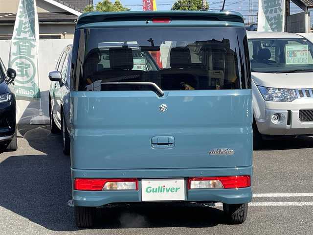 スズキ エブリィ ワゴン PZターボ 大分県 2024(令6)年 0.6万km デニムブルーメタリック ターボ/純正ディスプレイオーディオ 【BTオーディオ/USB】/バックカメラ/左後パワースライドドア/純正14インチアルミホイール/衝突被害軽減システム/前後2カメラドライブレコーダー/リアクリアランスソナー/レーンアシスト/ETC/シートヒーター/充電用USBソケット （Cタイプ）/LEDヘッドライト/フォグランプ/オートライト/ヘッドライトレベライザー/レザーステアリング/ステアリングリモコン/チルトステアリング/ウインカーミラー/横滑り防止装置/アイドリングストップ/エンジンプッシュスタート/ドアバイザー/フロアマット/電動格納ミラー/Wエアバッグ/ABS/スマートキー×2/保証書/車両取説/オーディオ取説