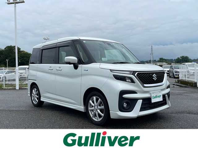 スズキ ソリオ バンディット HV MV 富山県 2022(令4)年 2.6万km ピュアホワイトP 4WD/純正ナビ/（フルセグ/Bluetooth/CD/DVD)/全方位モニター/アイドリングストップ/衝突軽減/車線逸脱防止/レーダークルーズコントロール/コーナーセンサー/ビルトインETC/片側パワースライドドア/前後ドライブレコーダー/前席シートヒーター/2列目サーキュレーター/ヘッドアップディスプレイ/ドアバイザー/ステアリングスイッチ/エンジンスターター/純正AWサマータイヤ積み込み