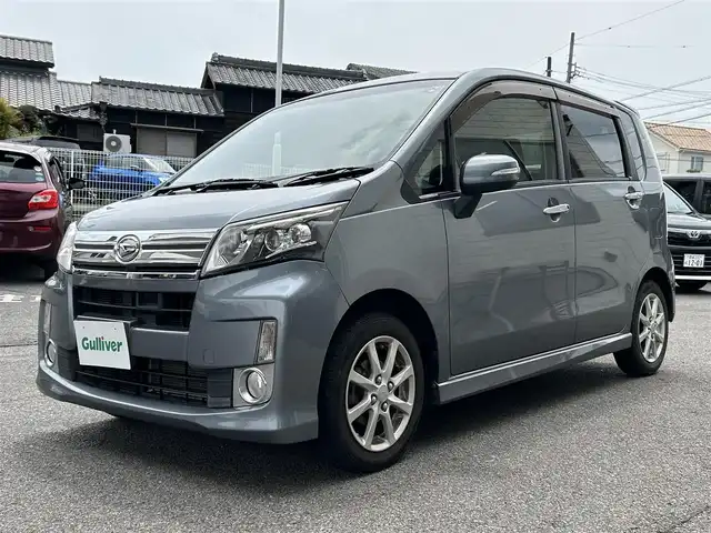 ダイハツ ムーヴ カスタム X スマートセレSA 愛知県 2014(平26)年 5.3万km タングステングレーM 社外SDナビ/AMFM/BT/CD/フルセグ/プッシュスタート/衝突被害軽減システム/横滑り防止装置/バックカメラ/ETC/ベンチシート/スマートキー/純正AW
