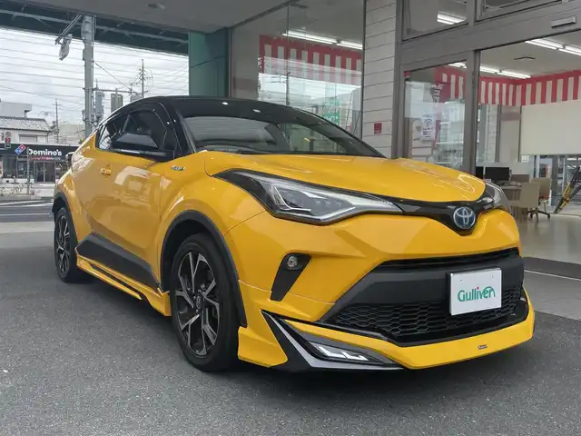 トヨタ Ｃ－ＨＲ G 愛知県 2020(令2)年 4.3万km ブラック/イエロー ワンオーナー/MODELLITAエアロキット/・フロントスポイラー/・サイドスカート/・リアスカート/純正ディスプライオーディオ/・ナビ／Bluetooth／Miracast/バックカメラ/LEDヘッドライト／フォグランプ/シーケンシャルターンランプ/ハーフレザーシート/TOYOTA SAFETY SENSE/・プリクラッシュセーフティ/・レーンディパーチャーアラート/・オートマチックハイビーム/・レーダークルーズコントロール/ブラインドスポットモニター/純正18インチAW/スマートキー＆プッシュスタート/応急用スペアタイヤ