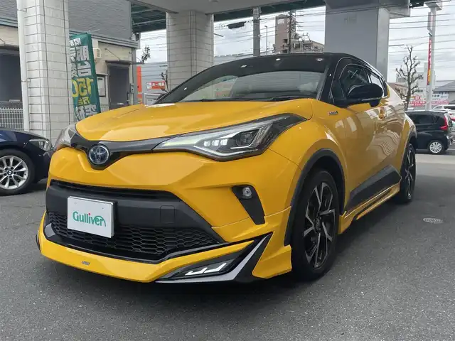 トヨタ Ｃ－ＨＲ G 愛知県 2020(令2)年 4.3万km ブラック/イエロー ワンオーナー/MODELLITAエアロキット/・フロントスポイラー/・サイドスカート/・リアスカート/純正ディスプライオーディオ/・ナビ／Bluetooth／Miracast/バックカメラ/LEDヘッドライト／フォグランプ/シーケンシャルターンランプ/ハーフレザーシート/TOYOTA SAFETY SENSE/・プリクラッシュセーフティ/・レーンディパーチャーアラート/・オートマチックハイビーム/・レーダークルーズコントロール/ブラインドスポットモニター/純正18インチAW/スマートキー＆プッシュスタート/応急用スペアタイヤ