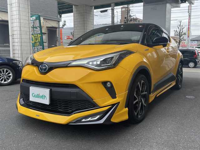 トヨタ Ｃ－ＨＲ G 愛知県 2020(令2)年 4.3万km ブラック/イエロー ワンオーナー/MODELLITAエアロキット/・フロントスポイラー/・サイドスカート/・リアスカート/純正ディスプライオーディオ/・ナビ／Bluetooth／Miracast/バックカメラ/LEDヘッドライト／フォグランプ/シーケンシャルターンランプ/ハーフレザーシート/TOYOTA SAFETY SENSE/・プリクラッシュセーフティ/・レーンディパーチャーアラート/・オートマチックハイビーム/・レーダークルーズコントロール/ブラインドスポットモニター/純正18インチAW/スマートキー＆プッシュスタート/応急用スペアタイヤ