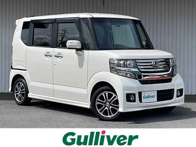 ホンダ Ｎ ＢＯＸ カスタム G SSパッケージ 長野県 2013(平25)年 5.2万km プレミアムホワイトパール パナソニックナビTV/バックカメラ/両側パワースライドドア/プッシュスタート エンジン/純正１４インチアルミ/純正フロアマット/スペアキー