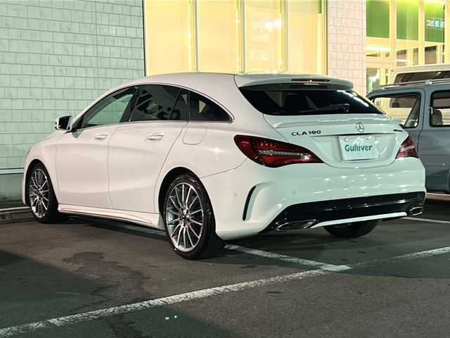 メルセデス・ベンツ ＣＬＡ１８０ Sブレイク AMG スタイル 静岡県 2018(平30)年 3.9万km ポーラホワイト メーカーOPナビ/地デジTV/純正CD/DVD/Bluetooth/バックカメラ/サンルーフ/レーダーセーフティパッケージ/ディストロニックプラス/AMG18インチAW/キーレスゴー/ハーフレザーシート/シートヒーター/LEDヘッドライト/保証書/取説