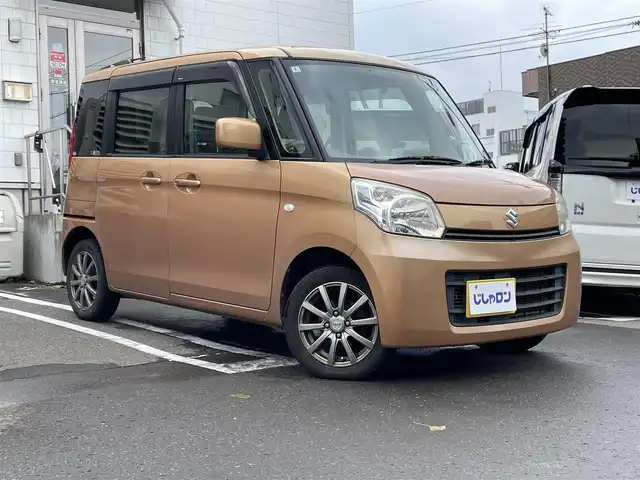 スズキ スペーシア X 道央・札幌 2013(平25)年 10.6万km キャンドルオレンジメタリック プッシュスタート/純正ナビ・TV/バックカメラ/左側パワースライドドア/ETC