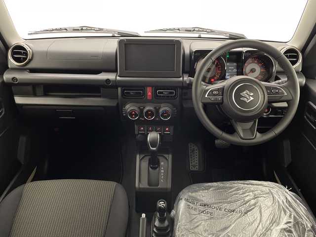 スズキ ジムニー XC 宮崎県 2025(令7)年 0.1千km シフォンアイボリーM 純正フロアマット/シートヒーター/デュアルセンサーブレーキサポート/車線逸脱警報/ハイビームアシスト/パーキングソナー/誤発進抑制機能/クルーズコントロール/ダウンヒルアシストコントロール/トランスファーレバー/LEDヘッドランプ/純正15インチAW