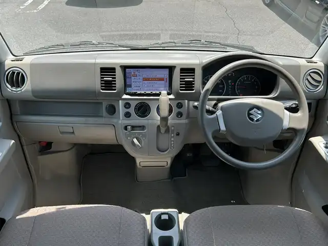 スズキ エブリィ ワゴン JPターボ ハイルーフ 広島県 2012(平24)年 12.8万km シルキーシルバーメタリック ワンオーナー/ターボ/4WD/SDナビ/[CD/AM/FM]/ワンセグTV/D席シートヒーター/ハロゲンフォグランプ/分離式シート/ジャッキ車載/保証書/取扱説明書